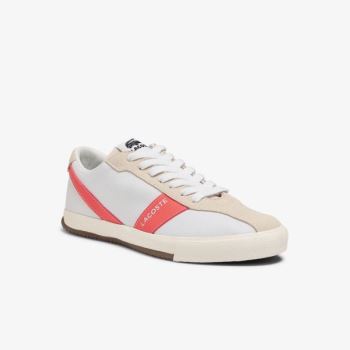 Lacoste Ball Net Canvas and Suede Sneakers Dámské - Tenisky Bílé / Béžový | CZ-qYkulq